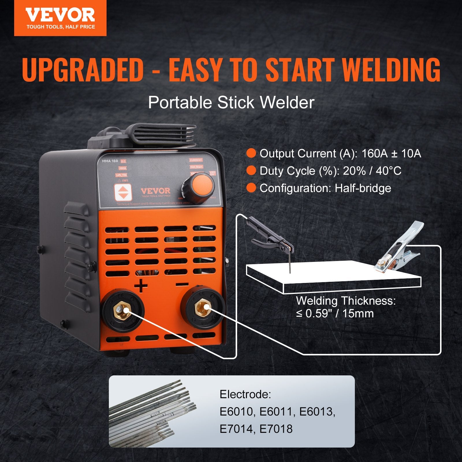 Fountain & Ponds Accessories: VEVOR ARC Stick Welder 220V 120A 2-in-1 Lift TIG Welding Machine Hot Start