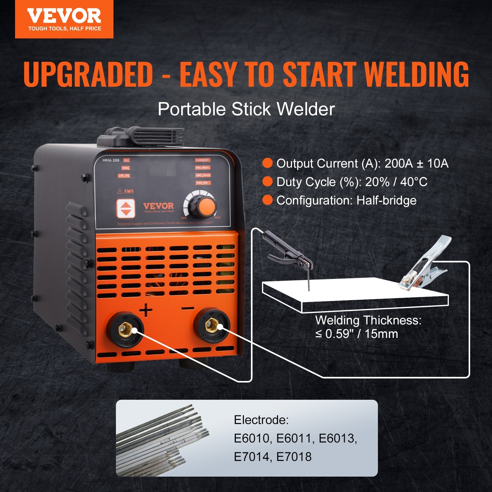 Fountain & Ponds Accessories: VEVOR ARC Stick Welder 220V 160A 2in1 Lift TIG Welding Machine Hot Start