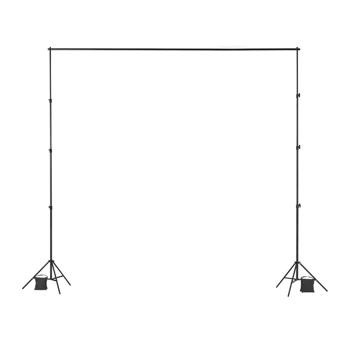 Backdrop Stand, 298 x 300 cm Adjustable Photo Backdrop Stand Kit, Portable Background Backdrop Stand with 4 Crossbars, Heavy Duty Projector Screen Stand, for Wedding, Photo Video Studio & Party