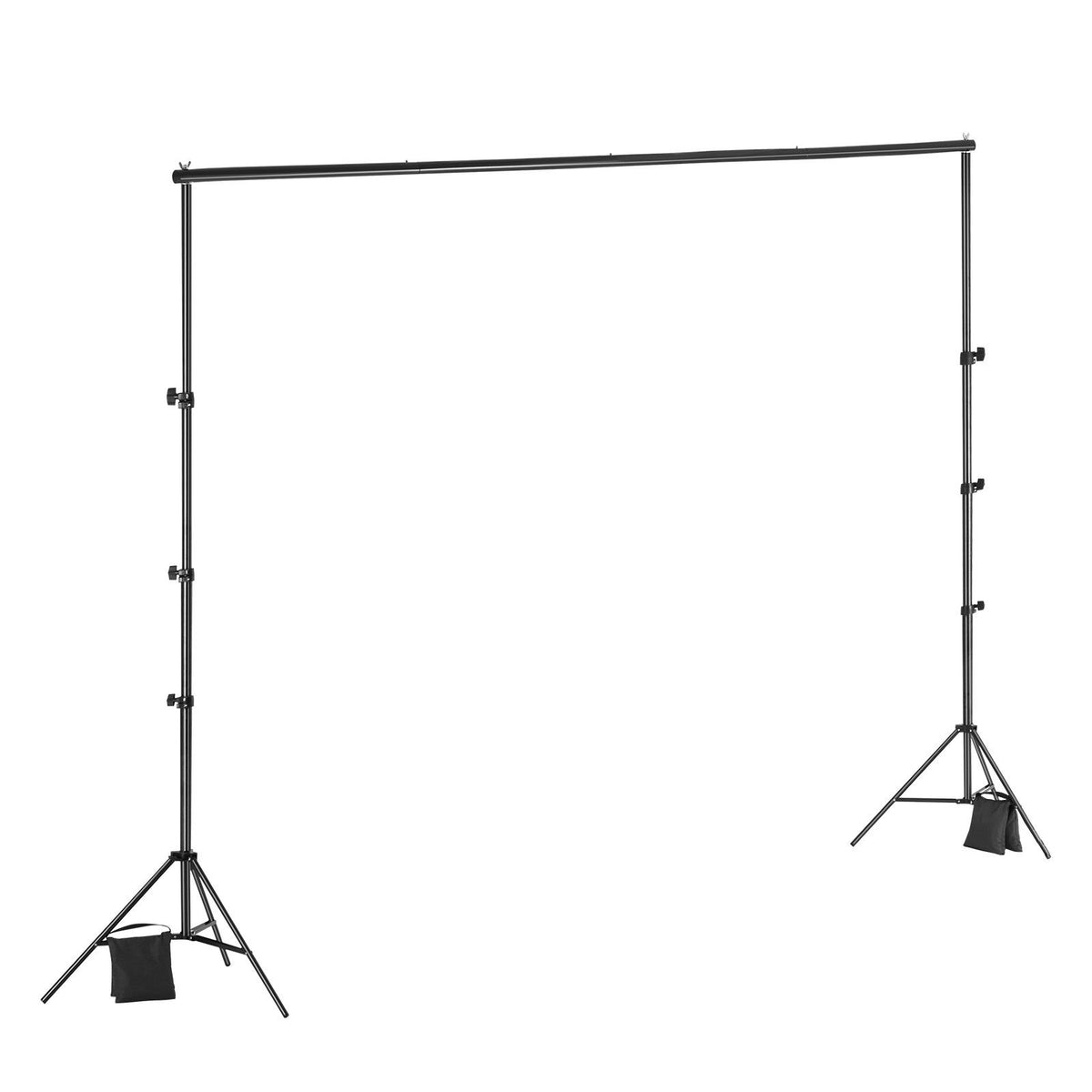 Backdrop Stand, 298 x 300 cm Adjustable Photo Backdrop Stand Kit, Portable Background Backdrop Stand with 4 Crossbars, Heavy Duty Projector Screen Stand, for Wedding, Photo Video Studio & Party