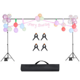 Camera Accessories: VEVOR Backdrop Stand, 198 x 300 cm Adjustable Photo Backdrop Stand Kit, Portable Background Backdrop Stand with 5 Crossbars, Heavy Duty Projector Screen Stand, for Wedding, Photo Video Studio & Party