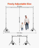 Camera Accessories: VEVOR Backdrop Stand Background Stand Kit with 2 Tripod for Party & Photo Studio