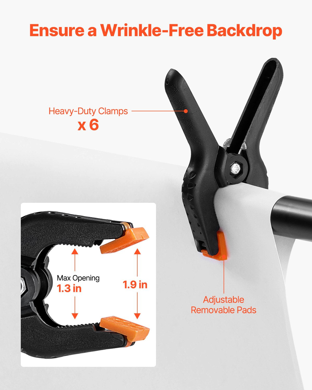 Camera Accessories: VEVOR Backdrop Stand Background Stand Kit with 2 Tripod for Party & Photo Studio