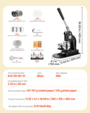 Fishing Tackle: VEVOR Button Maker Machine, 58 mm, Pin Maker Machine with 500pcs Button Parts, Circle Cutter, Hex Wrenches and Magic Book, Ergonomic Handle, for DIY Badges, Personalized Pins and Key Chains, Black