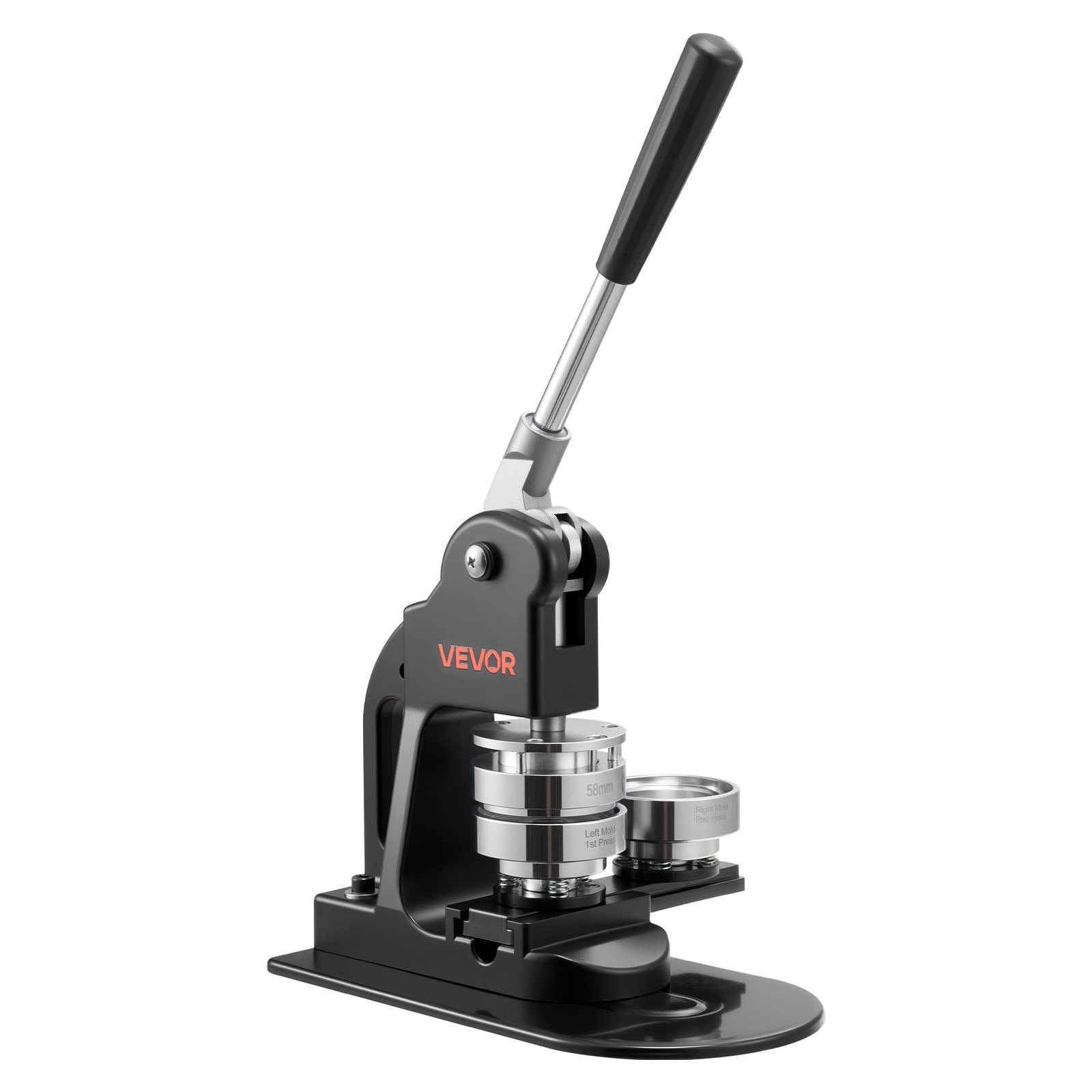 Fishing Tackle: VEVOR Button Maker Machine, 58 mm, Pin Maker Machine with 500pcs Button Parts, Circle Cutter, Hex Wrenches and Magic Book, Ergonomic Handle, for DIY Badges, Personalized Pins and Key Chains, Black