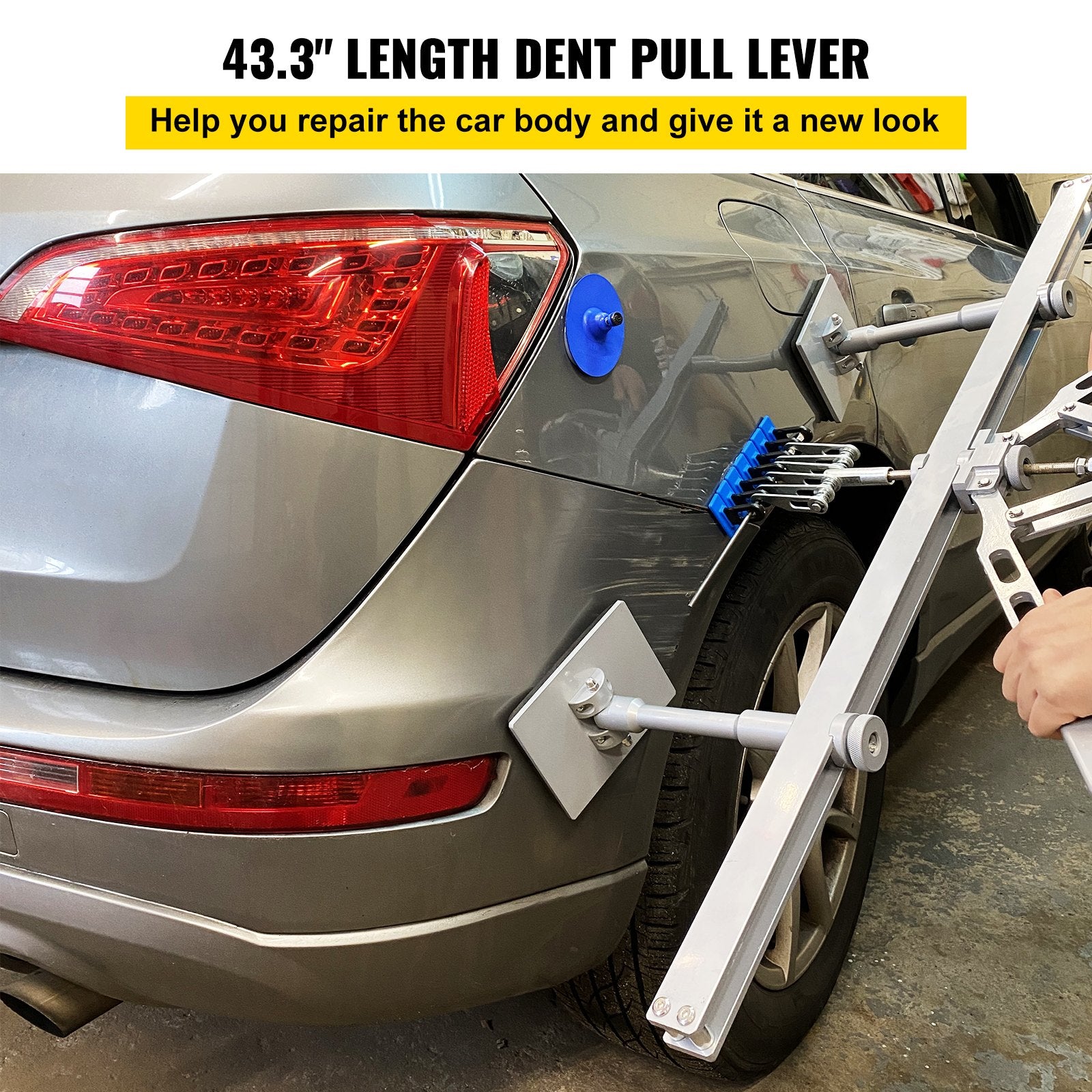 Fence & Gate Accessories: VEVOR Dent Pull Lever Bar Kit Fit for Both Aluminum and Steel Dent Pulling (43INCH/1100MM)