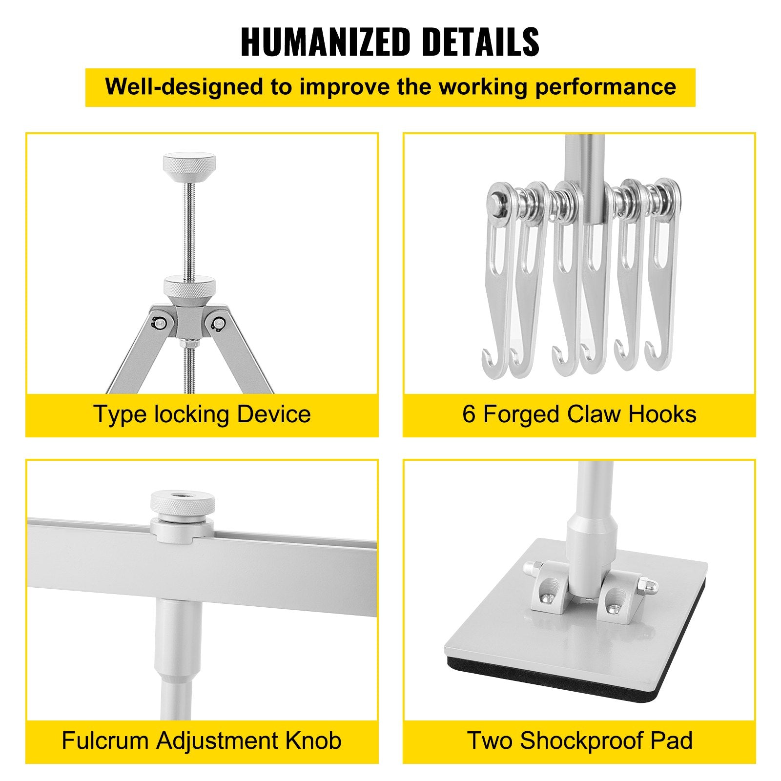 Fence & Gate Accessories: VEVOR Dent Pull Lever Bar Kit Fit for Both Aluminum and Steel Dent Pulling (43INCH/1100MM)