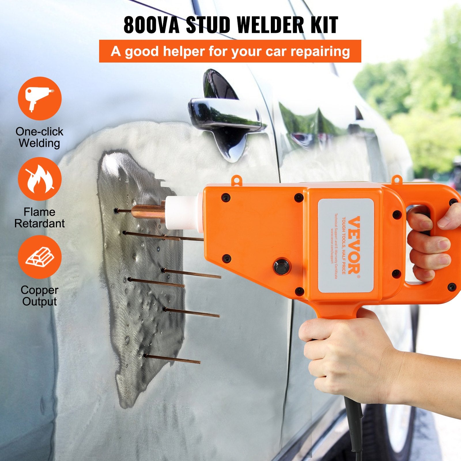 Wedding Favours: VEVOR Stud Welder Kit, 1600A Stud Welder Dent Repair Kit, 800VA Spot Welder Stud, 220V Stud Gun Dent Puller Kit with Complete Accessories, Dent Welder Repair for Auto Body Repairing