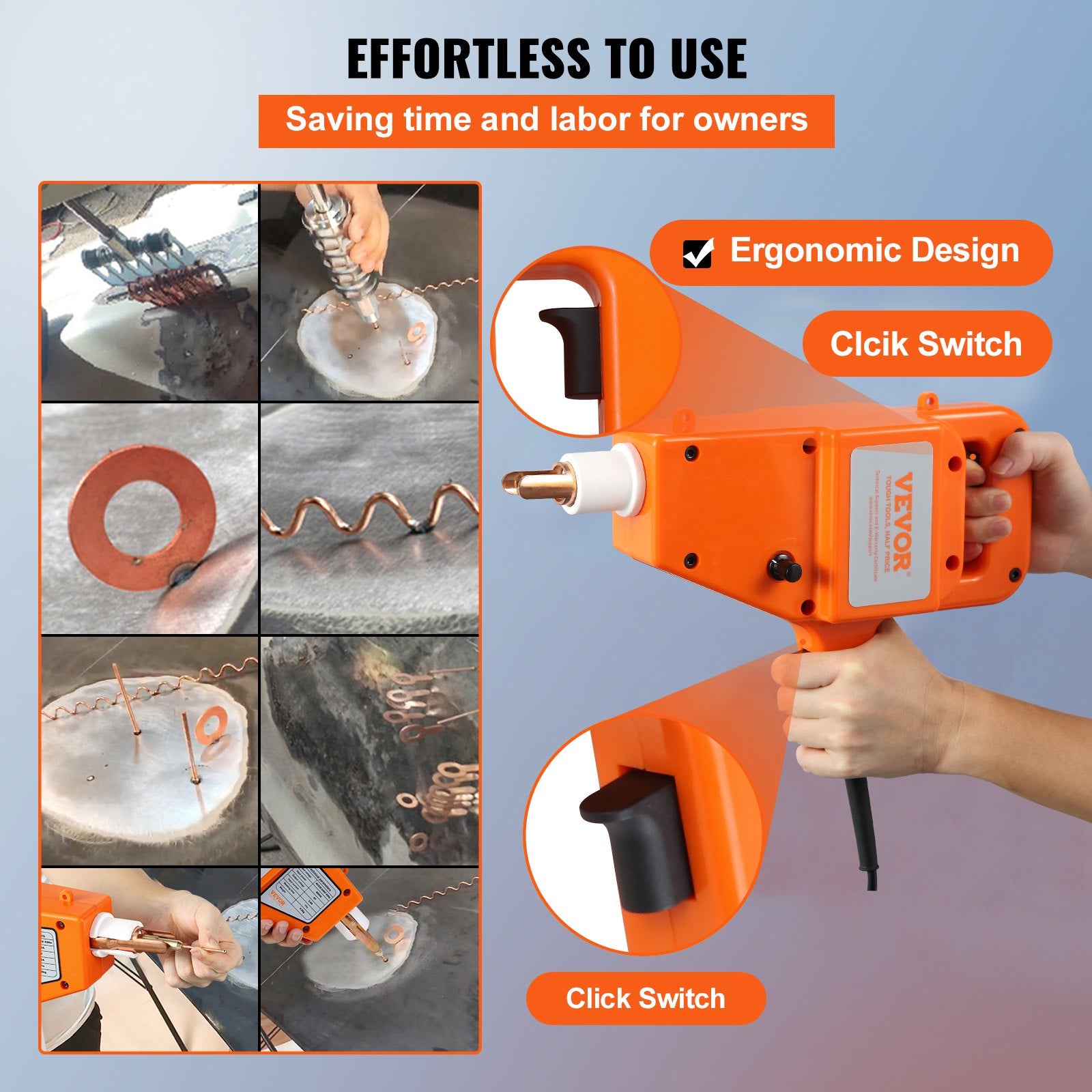 Wedding Favours: VEVOR Stud Welder Kit, 1600A Stud Welder Dent Repair Kit, 800VA Spot Welder Stud, 220V Stud Gun Dent Puller Kit with Complete Accessories, Dent Welder Repair for Auto Body Repairing