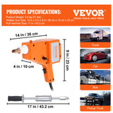 Wedding Favours: VEVOR Stud Welder Kit, 1600A Stud Welder Dent Repair Kit, 800VA Spot Welder Stud, 220V Stud Gun Dent Puller Kit with Complete Accessories, Dent Welder Repair for Auto Body Repairing