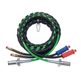 Automotive Repair & Speciality Tools: VEVOR 12FT Semi Truck Air Lines Kit with 2PCS Glad Hands, 3-in-1 Air Hoses & 7 Way ABS Electric Power Line, with 2PCS Gladhand Handles, 4PCS Seals and Tender Spring Kit for Semi Truck Trailer Tractor