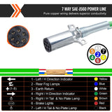Automotive Repair & Speciality Tools: VEVOR 12FT Semi Truck Air Lines Kit, 3-in-1 Air Hoses & ABS Power Line for Semi Truck Trailer Tractor, 7-Way Plug Electrical Cord Cable and Rubber Air Lines Hose Assembly Kit with Hook & Teflon Tape
