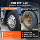 Automotive Decor: VEVOR Rear&Front Axle Cover Combo Kit ABS Lug Nut Covers with Nut Cover Tools