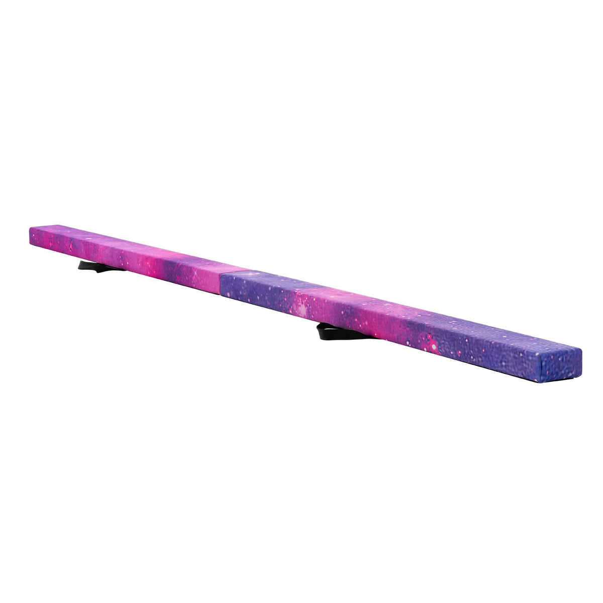 8FT Folding Balance Beam for Kids, 136.1KG Stable Support Gymnastics Floor Beam with Non-Slip Mat, Wood-Core Gymnastics Training Equipment with Anti-Slip Bottom & Carry Bag for Home Gym, Galaxy