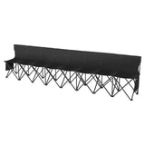 Camp Furniture: VEVOR 8 Seat Portable Folding Sport Bench Outdoor Camping Chair with Carry Bag