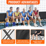 Camp Furniture: VEVOR 8 Seat Portable Folding Sport Bench Outdoor Camping Chair with Carry Bag