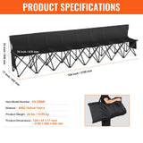Camp Furniture: VEVOR 8 Seat Portable Folding Sport Bench Outdoor Camping Chair with Carry Bag