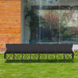 Camp Furniture: VEVOR 8 Seat Portable Folding Sport Bench Outdoor Camping Chair with Carry Bag