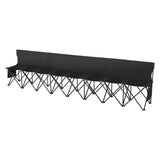 Camp Furniture: VEVOR 8 Seat Portable Folding Sport Bench Outdoor Camping Chair with Carry Bag