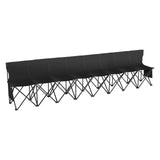 Camp Furniture: VEVOR 8 Seat Portable Folding Sport Bench Outdoor Camping Chair with Carry Bag