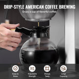 Coffee Machines & Accessories: VEVOR 12 Cups Commercial Drip Coffee Maker with 3 Glass Carafes and 3 Warmers