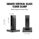 Audio Accessories: VEVOR Glass Clamp, 10 PCS Square Glass Railing Bracket for 0.31 "-0.47 " Tempered Glass, 304 Stainless Steel Glass Mounting Clamp, 0.12” Thick Glass Shelf Bracket for Balcony, Garden, Deck, Stair