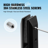 Audio Accessories: VEVOR Glass Clamp, 10 PCS Square Glass Railing Bracket for 0.31 "-0.47 " Tempered Glass, 304 Stainless Steel Glass Mounting Clamp, 0.12” Thick Glass Shelf Bracket for Balcony, Garden, Deck, Stair