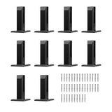 Audio Accessories: VEVOR Glass Clamp, 10 PCS Square Glass Railing Bracket for 0.31 "-0.47 " Tempered Glass, 304 Stainless Steel Glass Mounting Clamp, 0.12” Thick Glass Shelf Bracket for Balcony, Garden, Deck, Stair