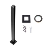 Audio Accessories: VEVOR Glass Clamp, 41.34" Height Glass Railing Bracket for 0.39 "-0.47 " Thickness Tempered Glass, 304 Stainless Steel Glass Mounting Clamp, Glass Shelf Bracket for Balcony, Garden, Deck, Stair, Black