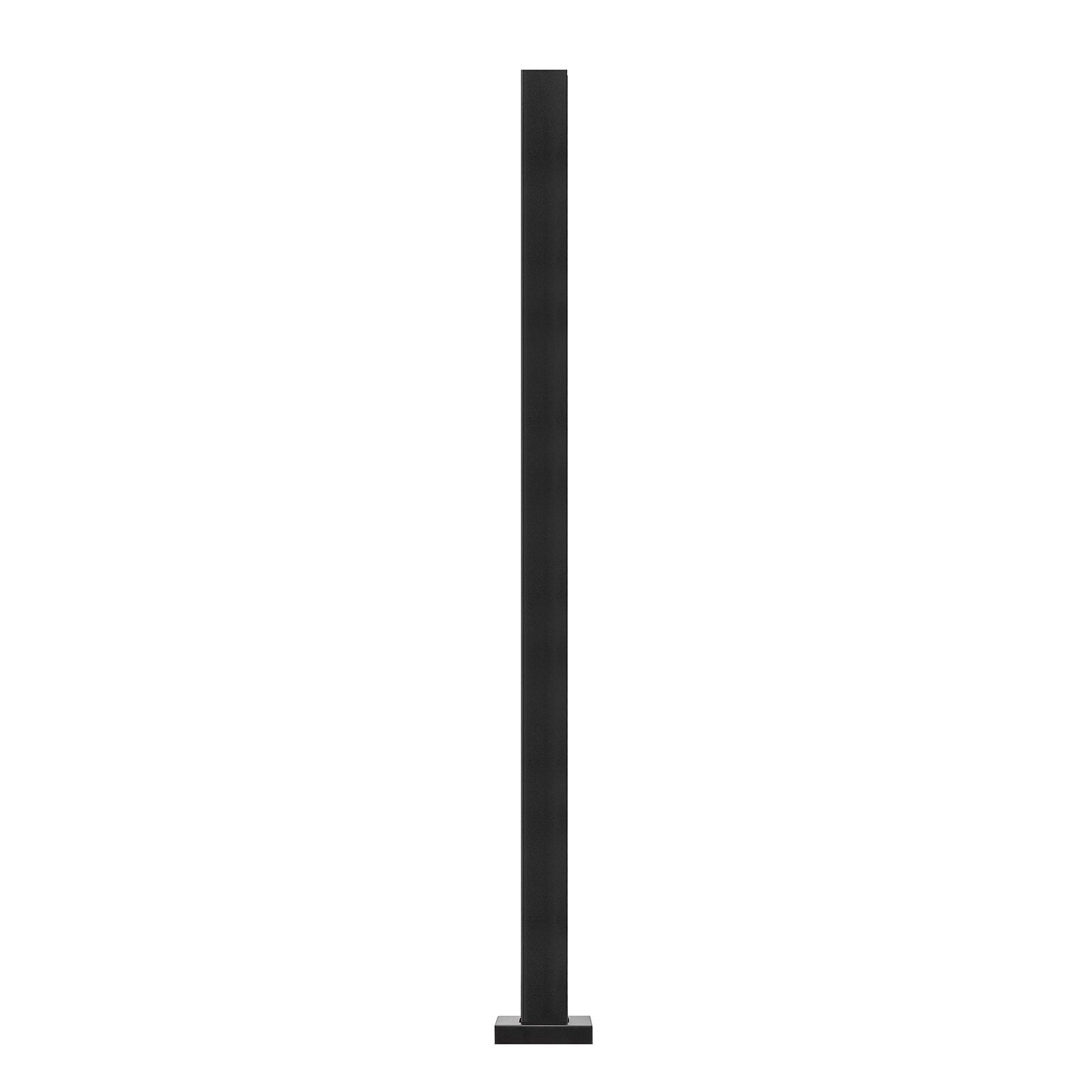 Glass Clamp, 41.34" Height Glass Railing Bracket for 0.39 "-0.47 " Thickness Tempered Glass, 304 Stainless Steel Glass Mounting Clamp, Glass Shelf Bracket for Balcony, Garden, Deck, Stair, Black