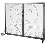 Fire Pits: VEVOR 990x802MM Fireplace Screen 2-Panel Iron Mesh Spark Guard Vintage Black