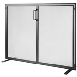 Fire Pits: VEVOR Fireplace Screen 1 Panel with Door, Sturdy Iron Mesh Fireplace Screen, 990(L) x780(H)MM Spark Guard Cover, Simple Installation, Free Standing Fire Fence Grate for Living Room Home Decor Modern