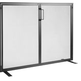 Fire Pits: VEVOR Fireplace Screen 1 Panel with Door, Sturdy Iron Mesh Fireplace Screen, 990(L) x780(H)MM Spark Guard Cover, Simple Installation, Free Standing Fire Fence Grate for Living Room Home Decor Modern