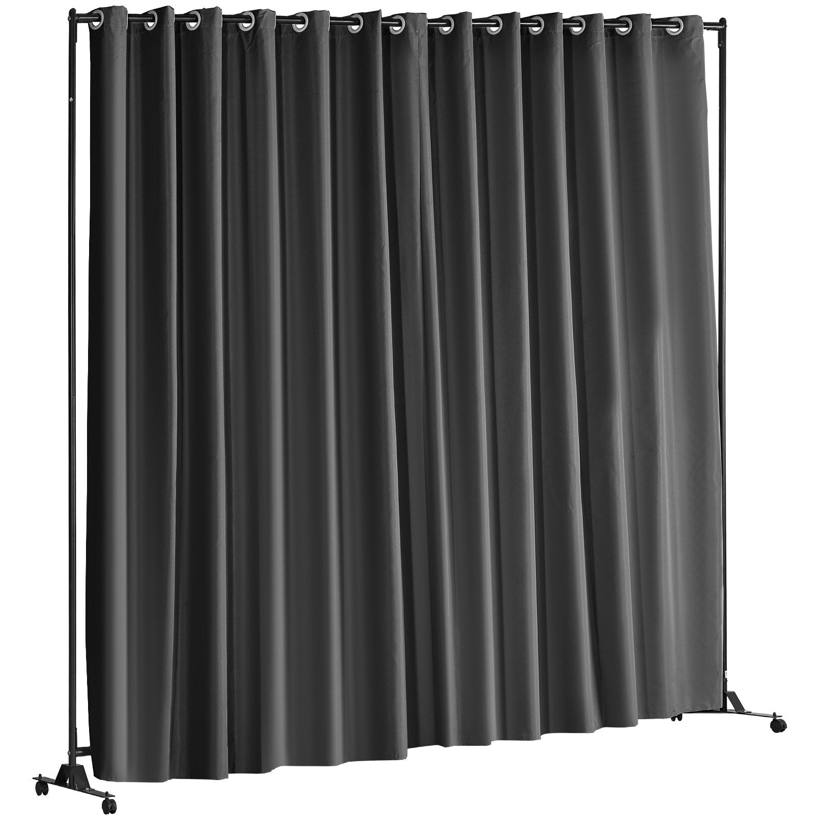 Room Dividers: VEVOR Room Divider, 8 ft x 10 ft (96 x 120inch) Portable Panel Room Divider with Wheels Curtain Divider Stand, Room Divider Privacy Screen for Office, Bedroom, Dining Room, Study, Black