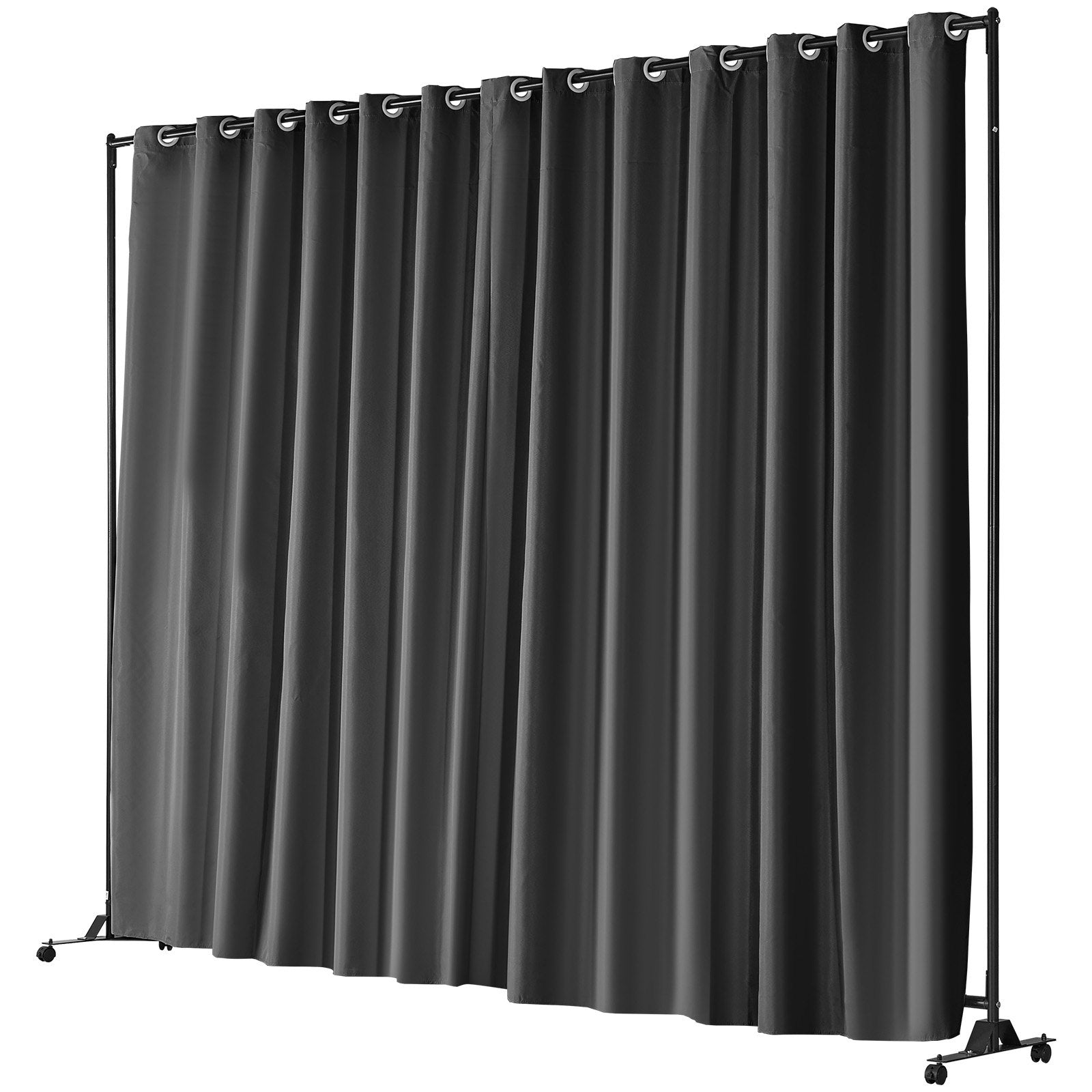 Room Dividers: VEVOR Room Divider, 8 ft x 10 ft (96 x 120inch) Portable Panel Room Divider with Wheels Curtain Divider Stand, Room Divider Privacy Screen for Office, Bedroom, Dining Room, Study, Black