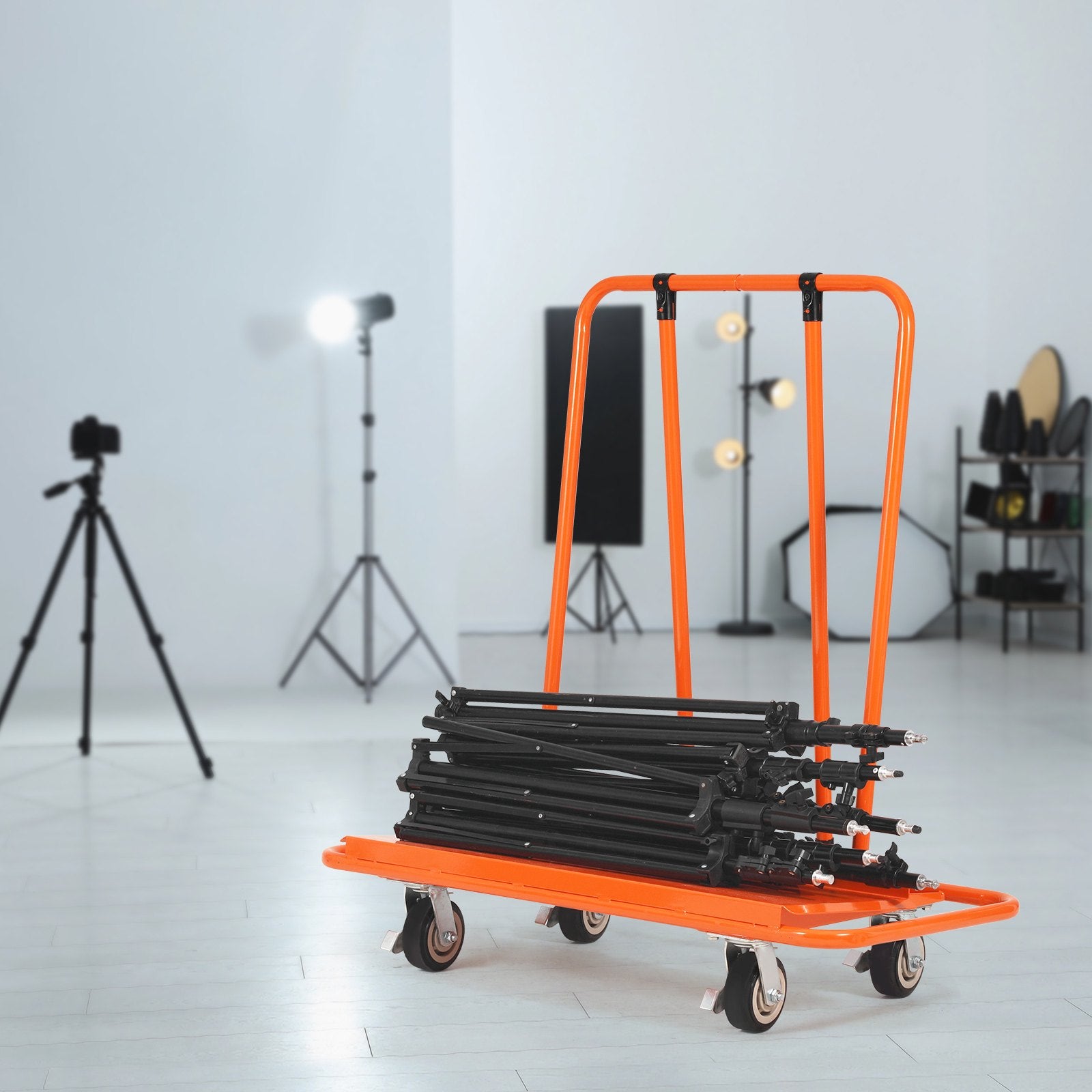 Drywall Cart, 3000 LBS Panel Dolly Cart with 45.28" x 21.8" Deck and 5" Swivel Wheels, Heavy-Duty Drywall Sheet Cart, Handling Wall Panel, Sheetrock, Lumber, for Garage, Home, Warehouse