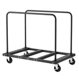 Side Tables: VEVOR Drywall Cart Dolly, 816 kg Load Capacity, Steel Panel Truck Cart with 12.5 mm Swivel Casters, Lumber Drywall Dolly with Tie-Down Strap & 2 Side Handrails for Factory, Warehouse, Garage, Black