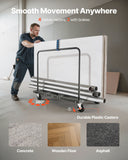 Side Tables: VEVOR Drywall Cart Dolly, 816 kg Load Capacity, Steel Panel Truck Cart with 12.5 mm Swivel Casters, Lumber Drywall Dolly with Tie-Down Strap & 2 Side Handrails for Factory, Warehouse, Garage, Black