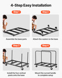 Side Tables: VEVOR Drywall Cart Dolly, 816 kg Load Capacity, Steel Panel Truck Cart with 12.5 mm Swivel Casters, Lumber Drywall Dolly with Tie-Down Strap & 2 Side Handrails for Factory, Warehouse, Garage, Black