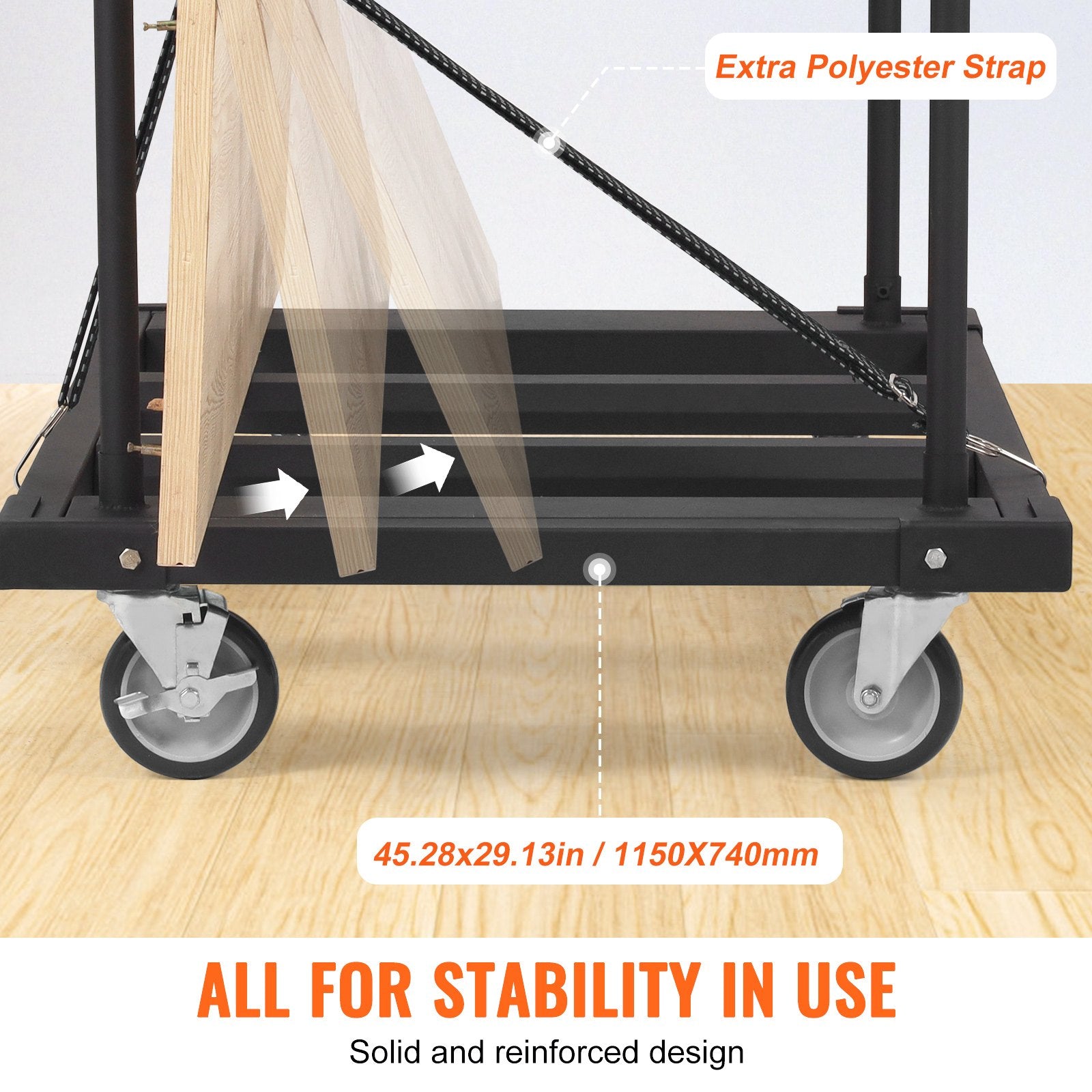 Side Tables: VEVOR Drywall Cart, 1800 LBS Panel Dolly Cart with 45.28" x 29.13" Deck and 5" Swivel Wheels, Heavy-Duty Drywall Sheet Cart, Handling Wall Panel, Sheetrock, Lumber, for Garage, Home, Warehouse