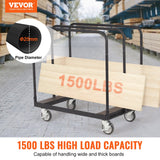 Side Tables: VEVOR Drywall Cart, 1500 LBS Panel Dolly Cart with 36.02" x 24.02" Deck and 5" Swivel Wheels, Heavy-Duty Drywall Sheet Cart, Handling Wall Panel, Sheetrock, Lumber, for Garage, Home, Warehouse