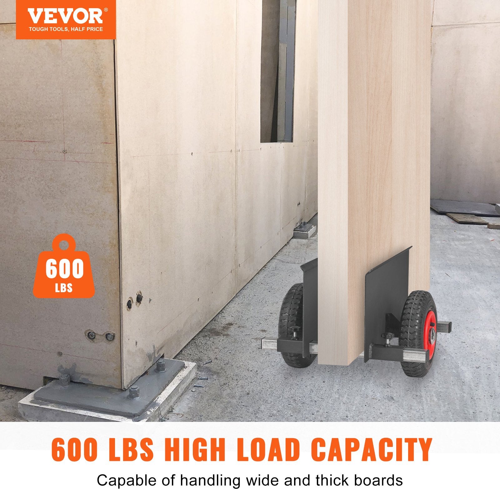 Side Tables: VEVOR Panel Dolly, 600LBS Capacity Slab Dolly, Heavy-duty Drywall Mover with 8" Pneumatic Wheels, Adjustable Clamp Panel Cart for Drywall Sheet, Material Handling, All Terrain Moving Cart