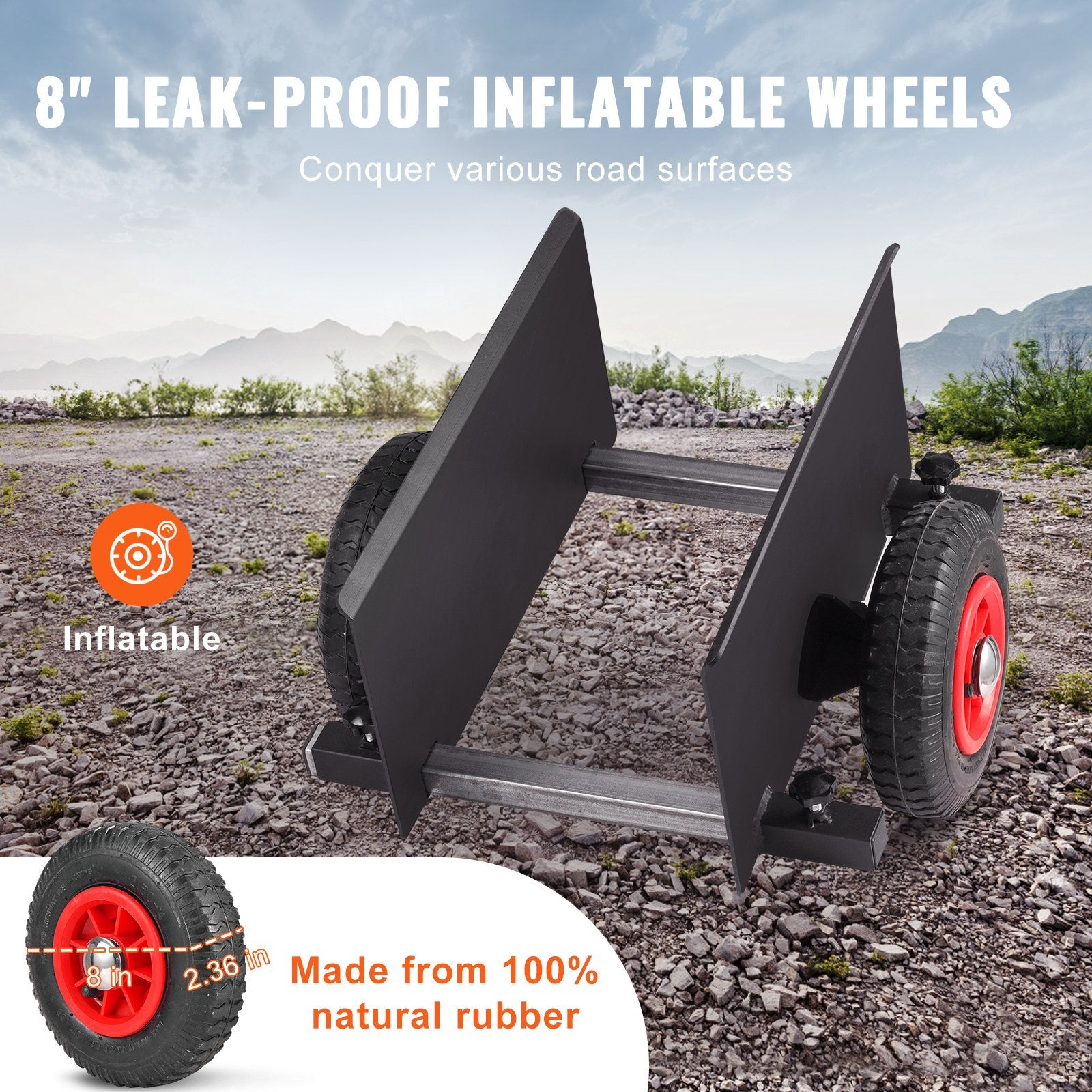 Side Tables: VEVOR Panel Dolly, 600LBS Capacity Slab Dolly, Heavy-duty Drywall Mover with 8" Pneumatic Wheels, Adjustable Clamp Panel Cart for Drywall Sheet, Material Handling, All Terrain Moving Cart