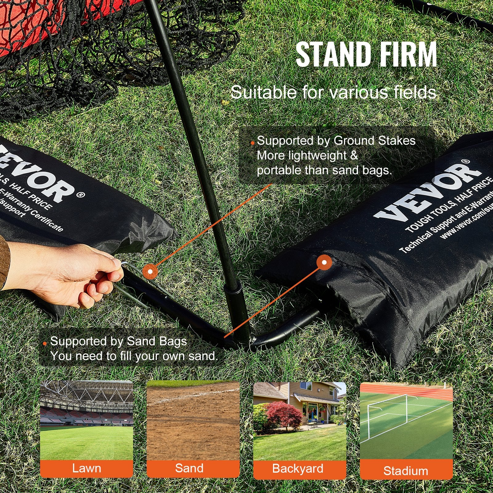 Basketball & Basketball Accessories: VEVOR 9 Hole Baseball Softball Pitching Net 9 Pocket Hitting Practice 49"x42"