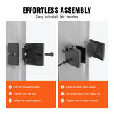 Laundry Baskets: VEVOR Glass Clamp, 40 PCS Square Glass Railing Bracket for 0.31 "-0.47 " Tempered Glass, 304 Stainless Steel Glass Mounting Clamp, Glass Shelf Bracket for Balcony, Garden, Deck, Stair, Black