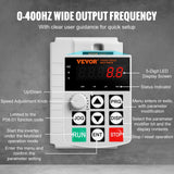 Hard Drives: VEVOR VFD 10HP, 7.5KW, 34A, 1 Phase 220V-240V Input to 3 Phase 220V-240V Output Variable Frequency Drive, 0-400Hz VFD for AC Motor Speed Control