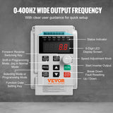 Hard Drives: VEVOR VFD 5HP, 4KW, 18A, 1 Phase 220V-240V Input to 3 Phase 220V-240V Output Variable Frequency Drive, 0-400Hz VFD for AC Motor Speed Control