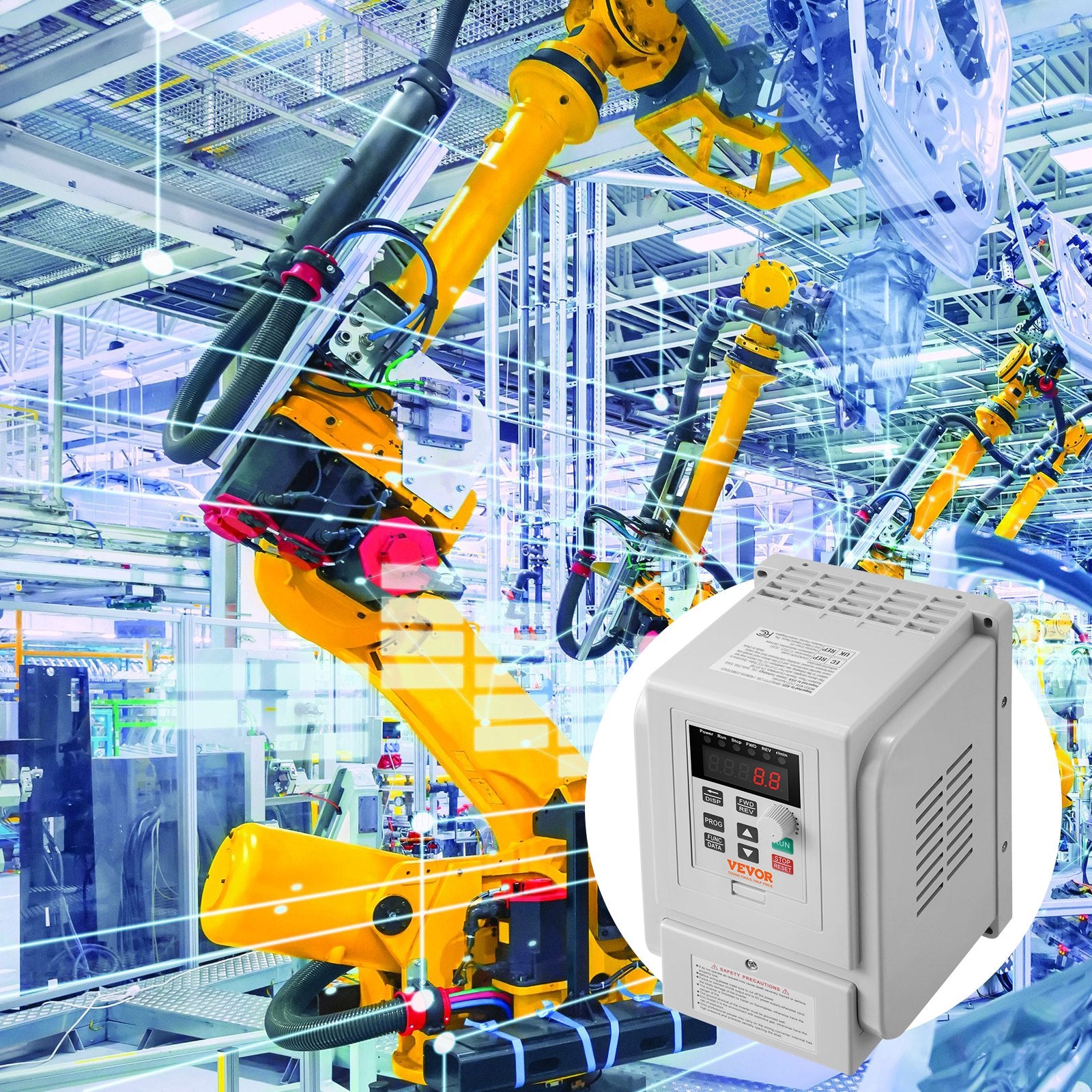 Hard Drives: VEVOR VFD 5HP, 4KW, 18A, 1 Phase 220V-240V Input to 3 Phase 220V-240V Output Variable Frequency Drive, 0-400Hz VFD for AC Motor Speed Control