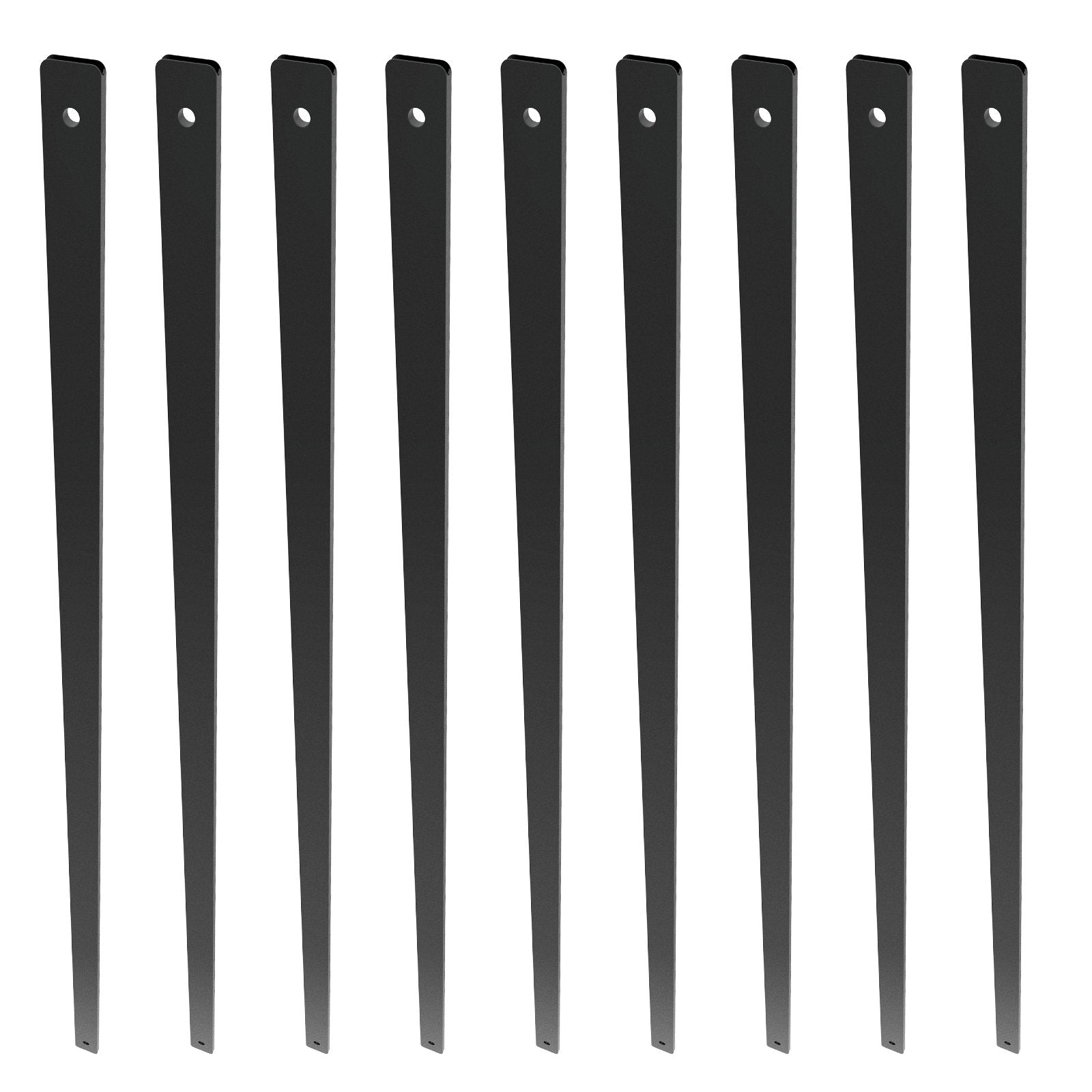 Building Toys: VEVOR Staircase Metal Balusters, 29.5'' x 1'' Flat Aluminum Alloy Decorative Banister Spindles, 51 Pack Deck Baluster with Screws, Classic Hollow Deck Railing Satin Black Powder Coated for Porch