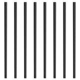 Garden Ornaments: VEVOR Staircase Metal Balusters, 32.28"x1"x0.2" Flat Aluminum Alloy Decorative Banister Spindles, 51 Pack Deck Baluster with Screws, Classic Hollow Deck Railing Satin Black Powder Coated for Porch